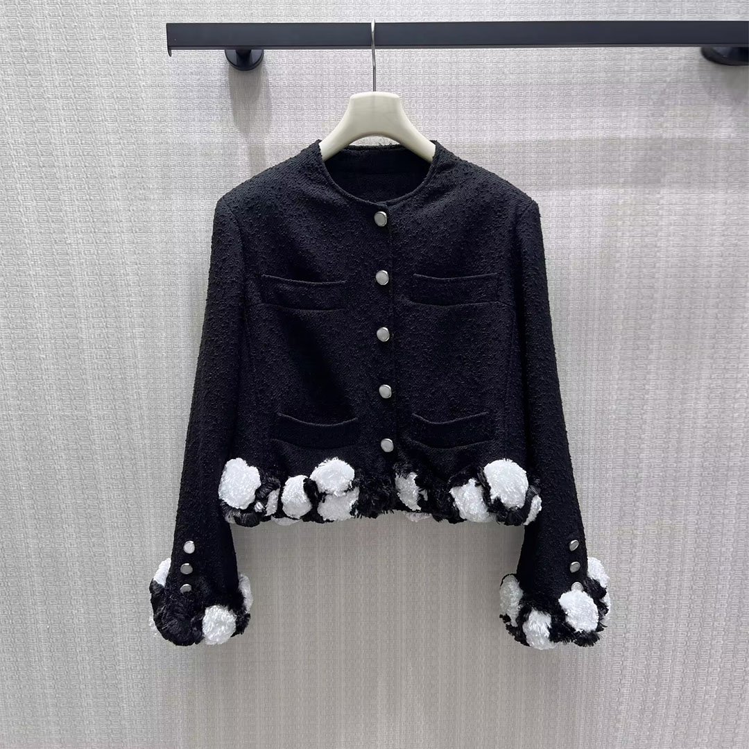 Applique Patch Flower - 2026 New Fashion Fall Winter Black