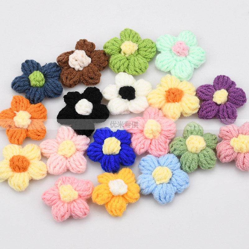 Handmade Crochet Five Petal Fl - đánh giá và giá Applique Patch Flower