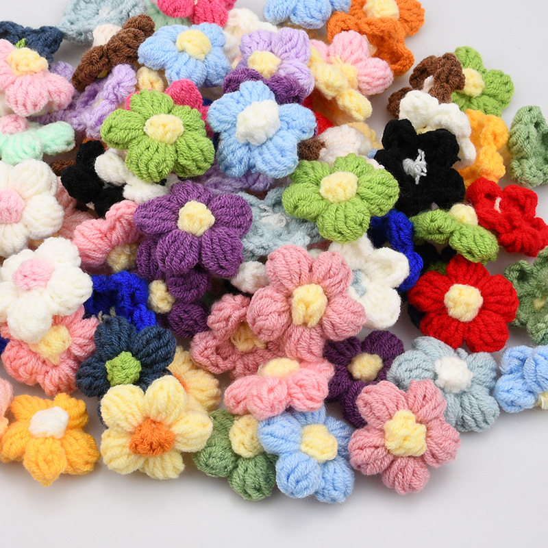 Handmade Crochet Five Petal Fl - đánh giá và giá Applique Patch Flower