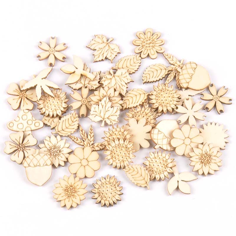 30Pcs 25-30mm Wood DIY Accesso - đánh giá và giá Craft Embellishments