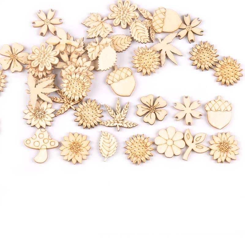 30Pcs 25-30mm Wood DIY Accesso - đánh giá và giá Craft Embellishments