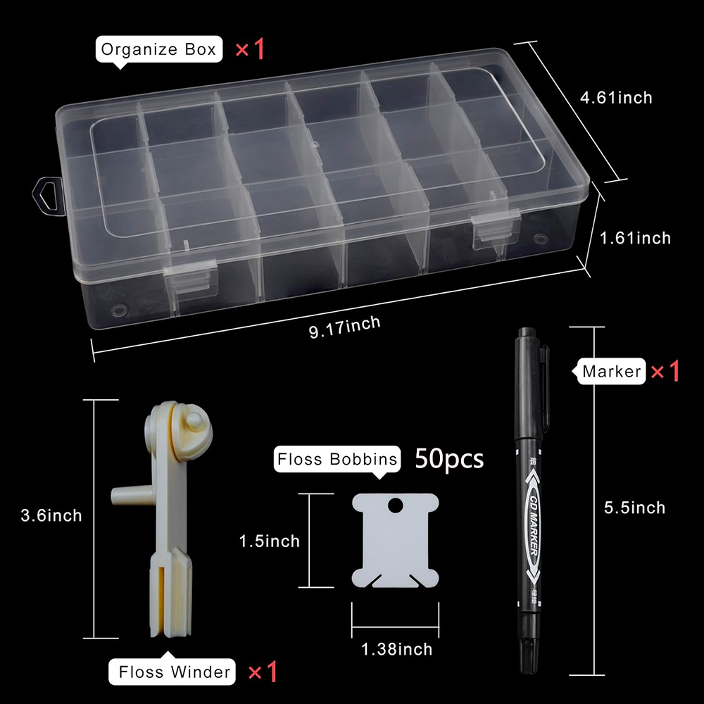 Embroidery Floss Organizer 18  - đánh giá và giá Craft Embellishment Storage