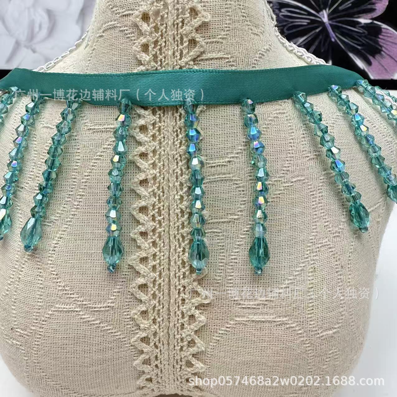1yard 35colors Newest Crystal  - đánh giá và giá Beaded Trim Fringe