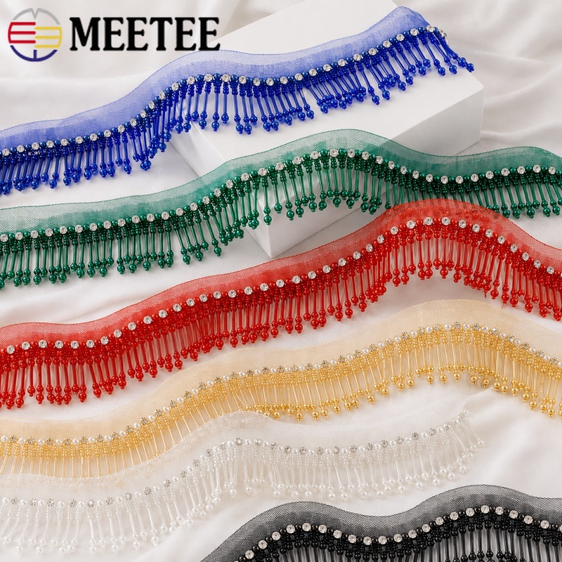 1Yard 5cm Beaded Lace Trim Fri - đánh giá và giá Beaded Trim Fringe