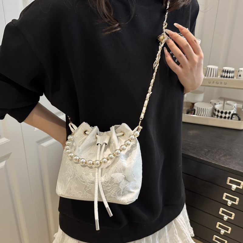 Elegant Lace Drawstring Handba - đánh giá và giá Beaded Trim Fringe