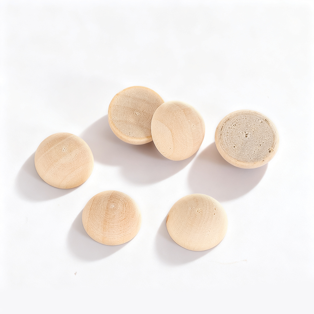 100/150/200pcs 15mm Half Wood  - đánh giá và giá Craft Embellishments