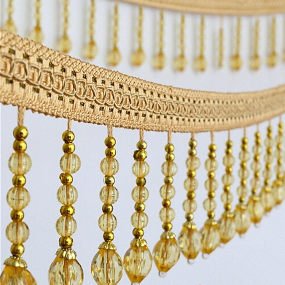 12 mét Briaded Treo Hạt Rìa Tu - đánh giá và giá Beaded Trim Fringe