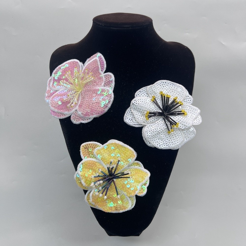 Handmade Beads Flower Applique - đánh giá và giá Applique Patch Flower