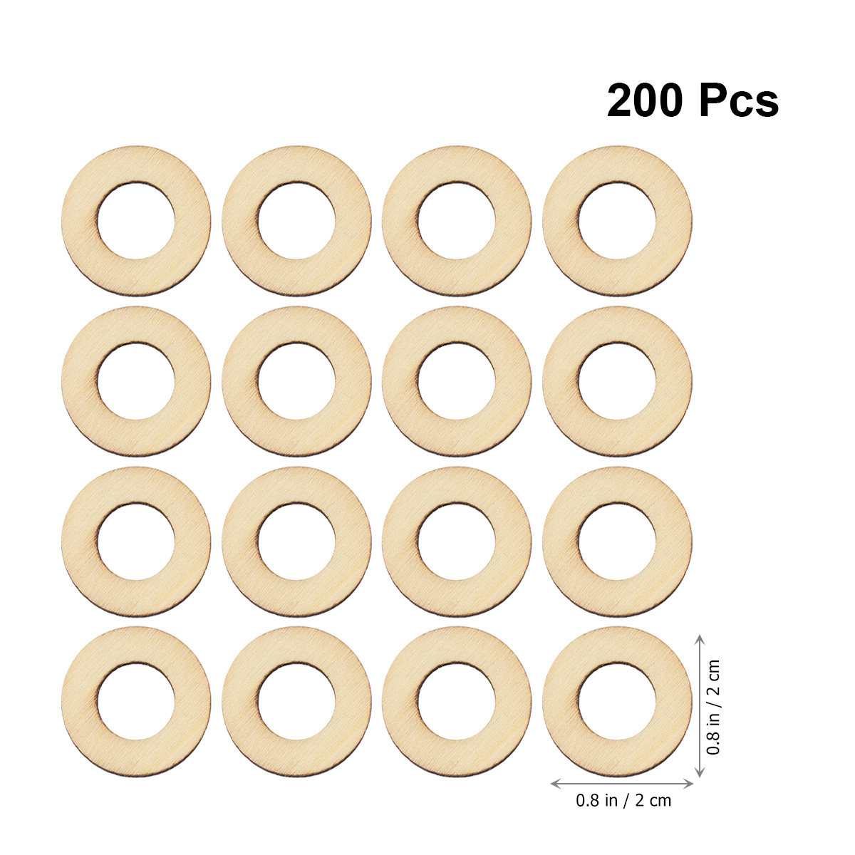 200Pcs Wooden Circle Embellish - đánh giá và giá Christmas Craft Embellishment