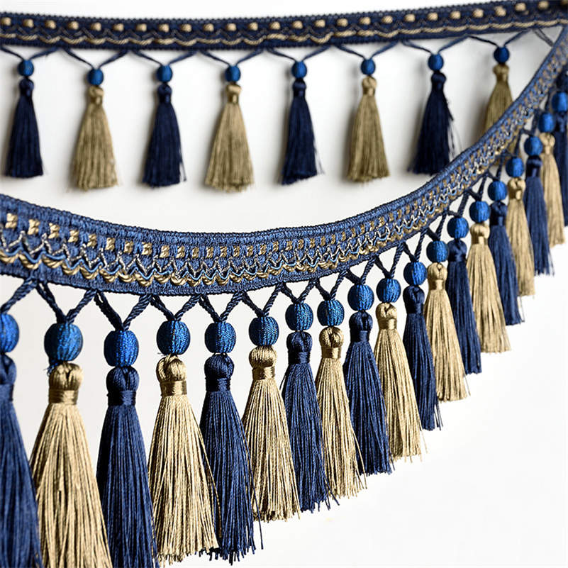 1M Tua Rua Tua Rua Viền May Th - đánh giá và giá Beaded Trim Fringe