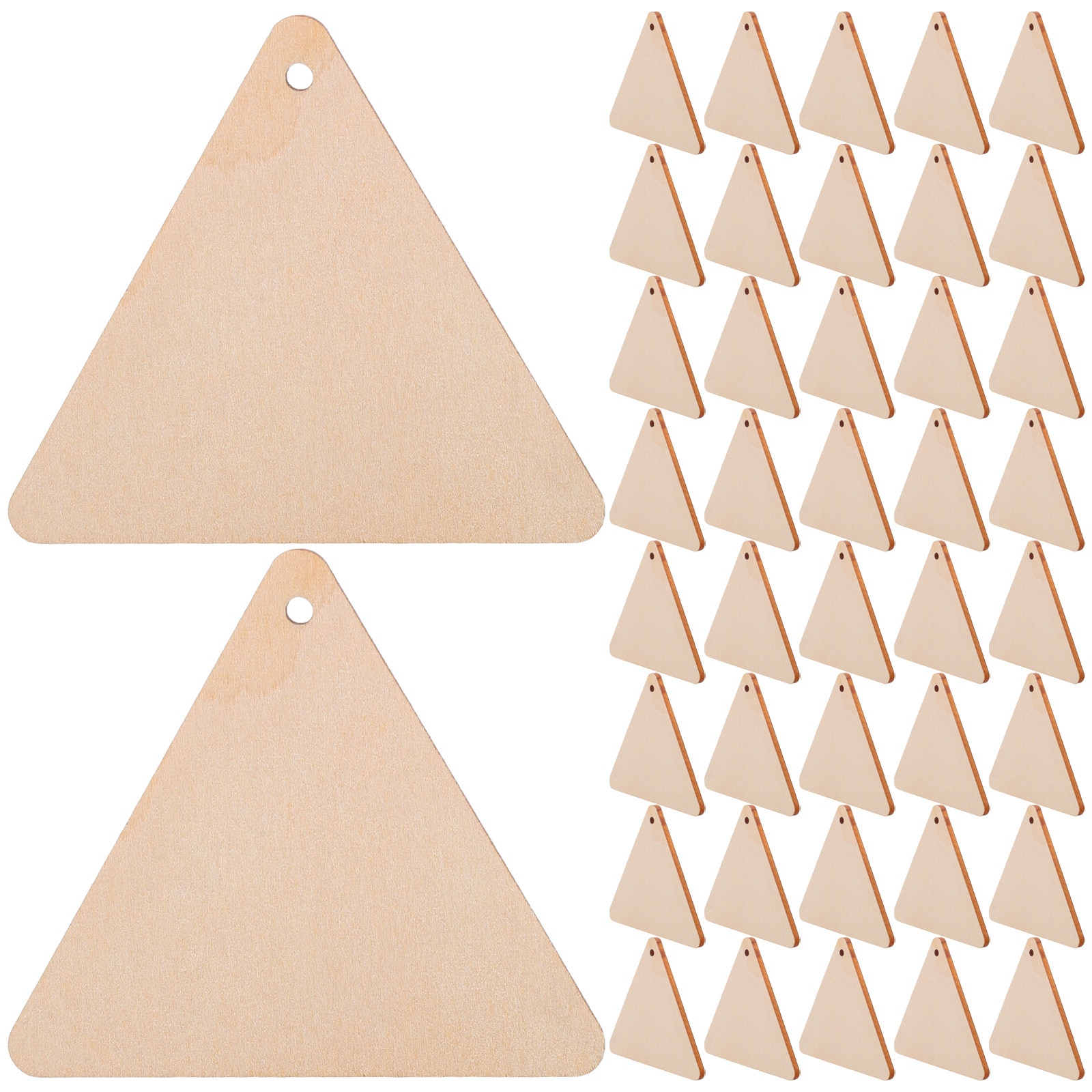 100Pcs Wooden Triangle Decor P - đánh giá và giá Craft Embellishments