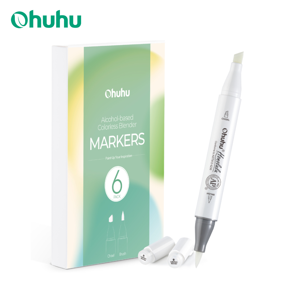 Ohuhu Honolulu Colorless Blend - đánh giá và giá Copic Marker Sketch