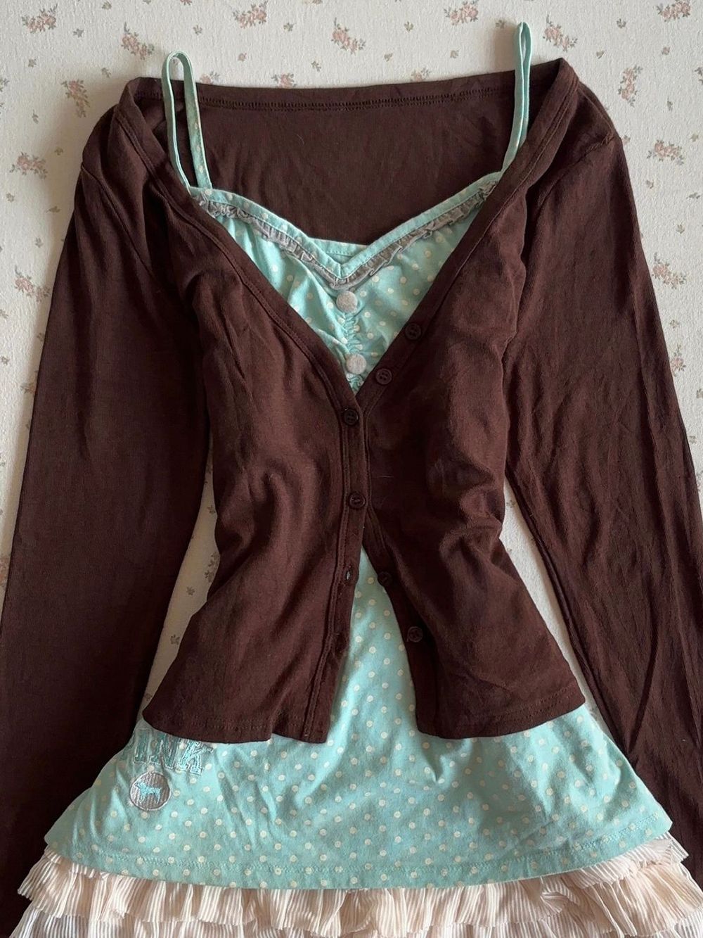 Vintage Y2K Coquette Camisole  - đánh giá và giá Elastic Lace Trim