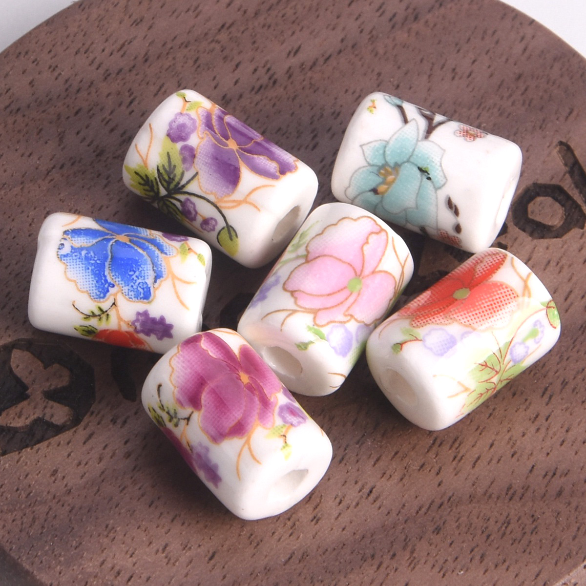 10pcs 12x9mm Cylinder Shape Fl - đánh giá và giá Embellishment Crafts