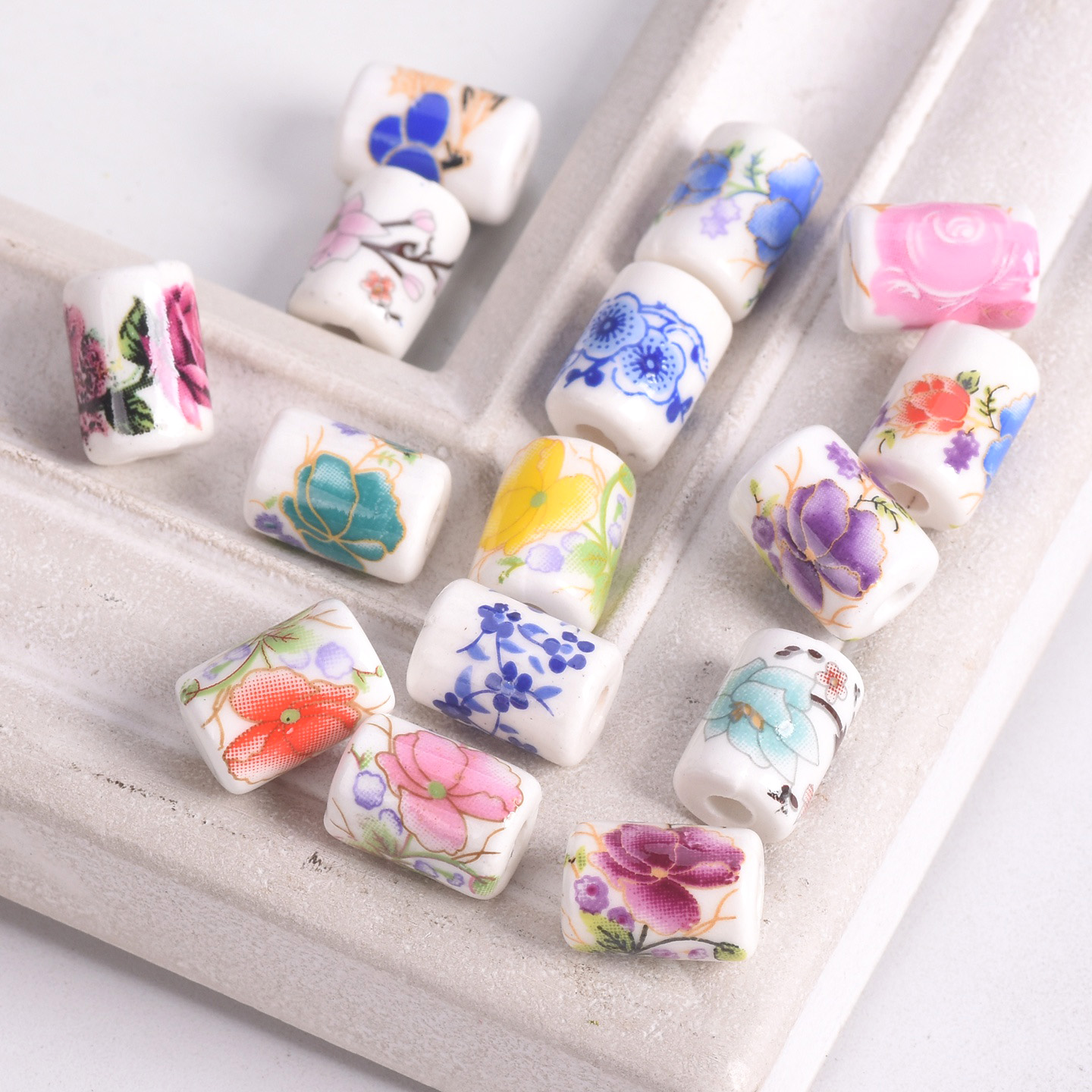 10pcs 12x9mm Cylinder Shape Fl - đánh giá và giá Embellishment Crafts