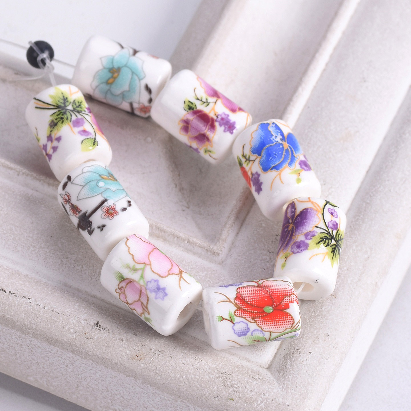 10pcs 12x9mm Cylinder Shape Fl - đánh giá và giá Embellishment Crafts