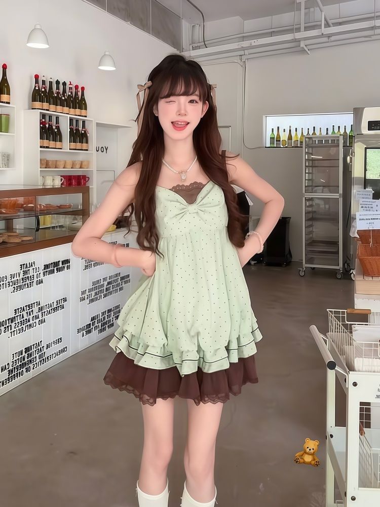 Coquette Sweet Korean Polka Do - đánh giá và giá Elastic Lace Trim