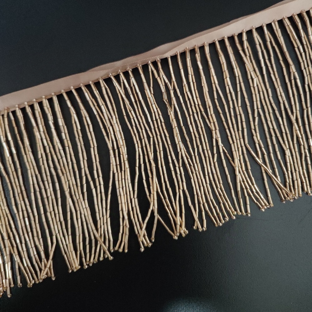 10Cm Dày Hoàn Toàn Bugle Hạt Đ - đánh giá và giá Beaded Trim Fringe