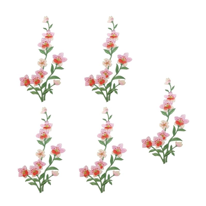 R9UF 5 CÁI Đồ thêu Các bản vá  - đánh giá và giá Applique Patch Flower